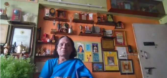 मराठी राजभाषा दिनाच्या निमित्ताने पार्ले टिळक विद्यालयात मा. डाॅ. विजया वाड यांचे कथाकथन