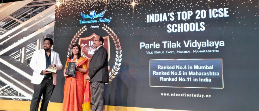 Parle Tilak Vidyalaya (ICSE) Wins The ‘India School Merit Award 2023’