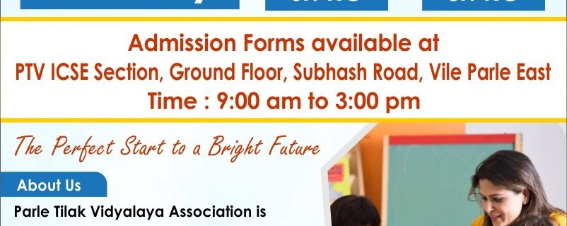 Parle Tilak Vidyalaya (ICSE) Announces Pre-Primary Admissions for 2026–27