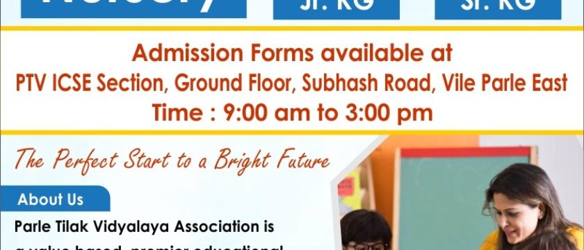 Parle Tilak Vidyalaya (ICSE) Announces Pre-Primary Admissions for 2026–27